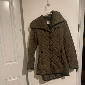 NWOT Laundry by Shelli Segal Quilted Jacket Green S